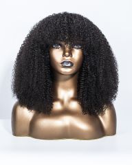 WingsbyHergivenhair Natural 3B/3C Curly Textured Top Lace Wig With Bangs