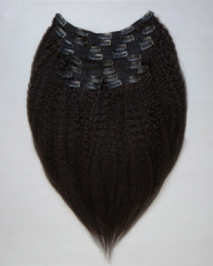 Full Head Set Kinky Straight Clip-in Extensions
