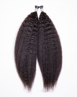 Natural Color Kinky Straight Itips Hair Extensions