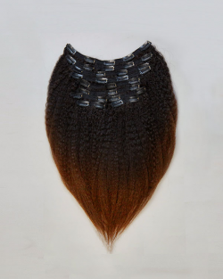 Ombre Full Head Set Kinky Straight Clip-in Extensions